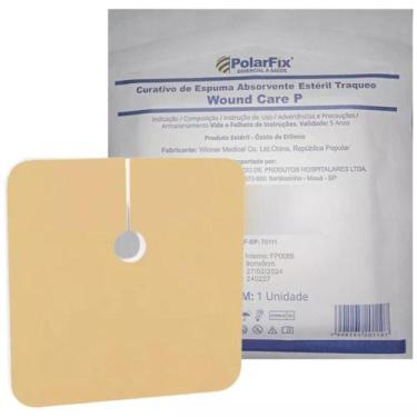 Imagem de Curativo De Espuma Absorvente Macia 9x9cm Traqueostomia 1 Unidade - Po