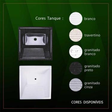 Imagem de Tanque 40 Litros Granitado Cinza C/balcao Fibertanque - FIBERBLU