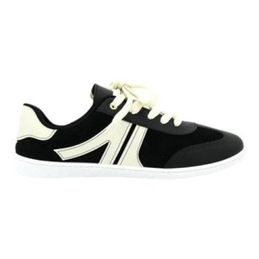 Imagem de Tenis moleca feminino flatform casual 5605.472 preto, Preto, Branco, 3