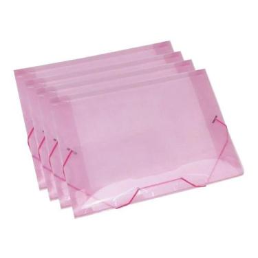 Imagem de Pastas Organizadoras Para Documentos E Arquivos Com Elástico Cor:Rosa 