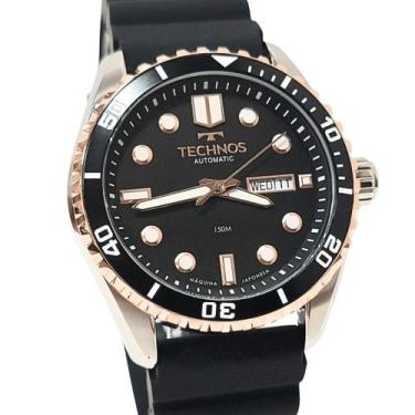 Imagem de Relógio Technos Masculino Automático Bicolor Silicone 8205PB 2P