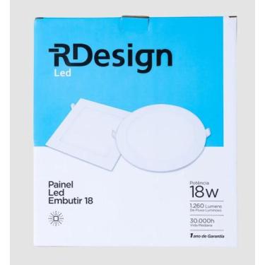 Imagem de Luminária Painel de Led Embutir Quadrado Bivolt 6000k 18w Qde18-6 Rdes
