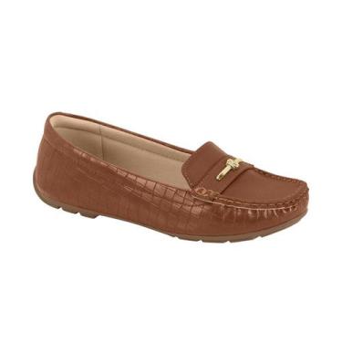 Imagem de Mocassim Feminino Trissê Conforto Modare 021748, Marrom, 38