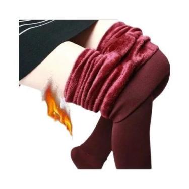 Imagem de Leggings Térmicas Femininas De Inverno Forradas Com Fleece, Calças De 