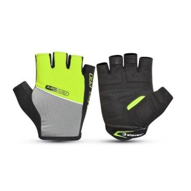 Imagem de Luva Aberta Gel Meio Dedo Ciclista Bike Academia - Elleven, GG, Verde