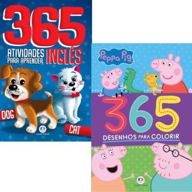 Imagem de Livros infantis para aprender inglês e pinturas kit 2 und - Ciranda cu