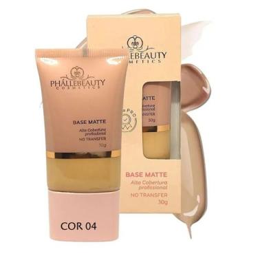 Imagem de Base matte alta cobertura efeito matte phallebeauty - Phállebeauty, CO