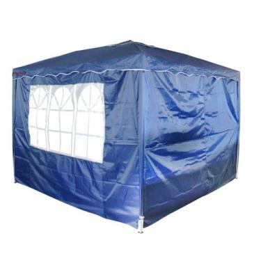 Imagem de Tenda Gazebo Articulada 3x3 m com 2 Paredes Alumínio Barraca Praia Cam