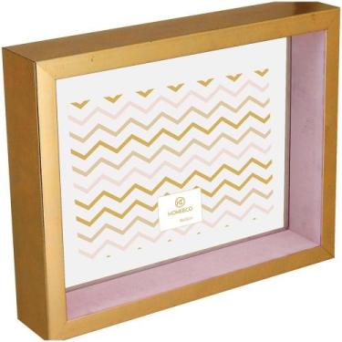 Imagem de Porta Retratos Versalius de Plástico Rosa Decorativo 15x10cm - HOME&CO