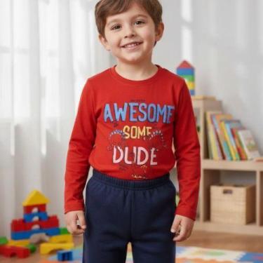 Imagem de Conjunto Moletom Peluciado Infantil Awesome Dude Rex - Romitex, 2, Ver