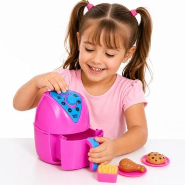 Imagem de Brinquedo Air Fryer Infantil Faz De Conta Cozinha Botão Gira - Zucatoy