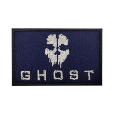 Imagem de Máscara Ghost Face Call of Duty Com Aplique De Tecido E Bordado, Patch