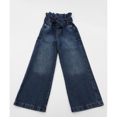 Imagem de Calça Jeans Clochard Wide Leg Infantil Marisa Tam 4 a -77051 - Akiyosh