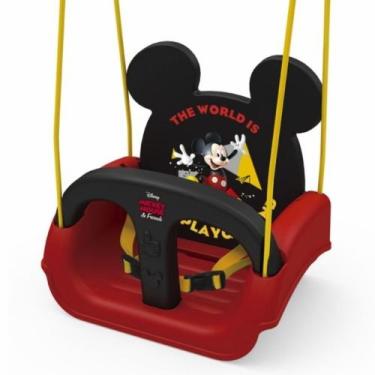 Imagem de Balanço Infantil Mickey Com Encosto E Cinto 19798 - Xalingo