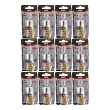 Imagem de 12 Escova Aço Mini Pincel Furadeira 25mm 1" Rocast 319,0016