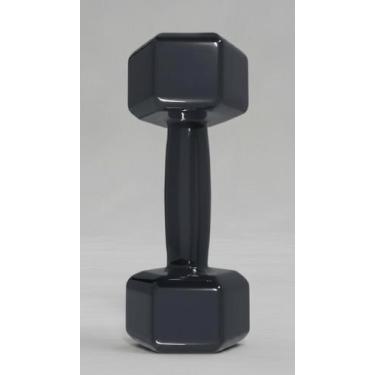 Imagem de Halter Emborrachado 4kg Sextavado Preto Unitário - Congratulations Sto