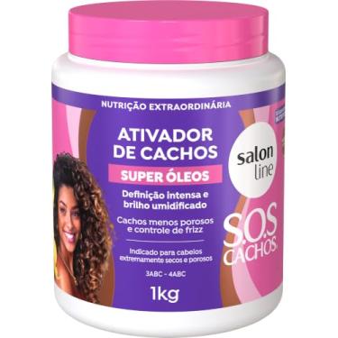 Imagem de Salon Line, Ativador de Cachos, SOS Cachos, Super Óleos, Nutrição Profunda, Vegano - Cabelos Cacheados e Crespos, 1 Kg
