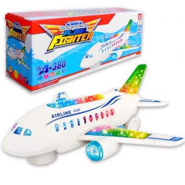 Imagem de Avião de Brinquedo Maluco Bate e Volta que Anda com Som Luz e Som Infantil