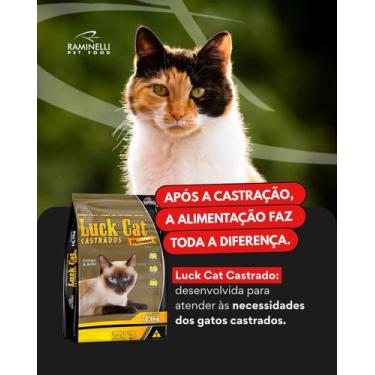 Imagem de Luck Cat Premium Gatos Castrados Sabor Frango 10,1kg Nutrição Completa