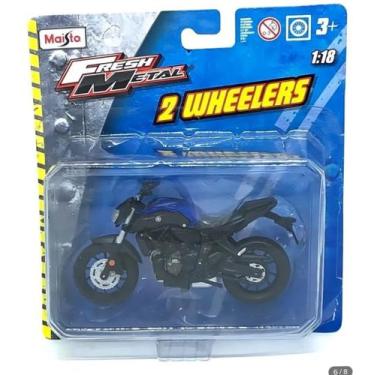 Imagem de Miniatura moto escala 1/18 na cartela original marca maisto, Yamaha mt
