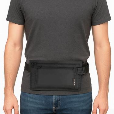 Imagem de Bolsa Pochete Doleira Porta Dólar Celular Antifurto Cintura Tactel Fin