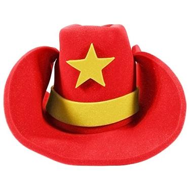 Imagem de Chapéu de cowboy de espuma grande grande – Chapéu de fantasia engraçado da Funny Party Hats, Vermelho, tamanho �nico