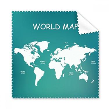 Imagem de Mapa-múndi Continente pano de limpeza para limpeza de tela de telefone, 5 peças