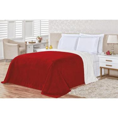 Imagem de Cobertor Coberdrom Alaska Queen 1 Peça Sherpa Vermelho