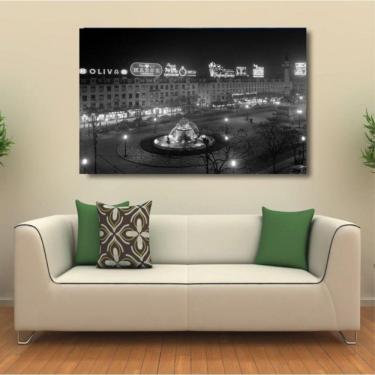 Imagem de Quadro Decorativo - Cidade Retrô - Vintage - Tela em Tecido