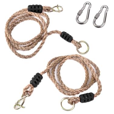 Imagem de Um balanço de árvore da AIFAMY, conjunto de tiras ajustáveis para pendurar em rede com corda de nylon mais segura, suporte para até 136 kg, 1,8 m, pacote com 2