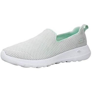 Imagem de Skechers Women's Go Walk Joy Walking Shoe, White/Mint, 11 M US