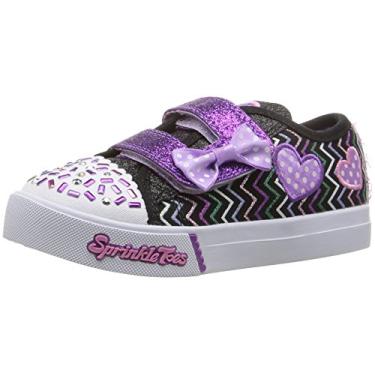 Imagem de Skechers Tênis infantil Skippers Sprinkle Toes Polkadot Doodles, Preto/Lavanda, 5 Toddler