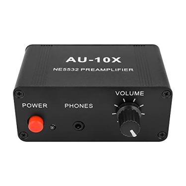 Imagem de TECKEEN Pré-amplificador de áudio estéreo portátil, amplificador de fone de ouvido com entrada de 3,5 mm para saída de 3,5 mm