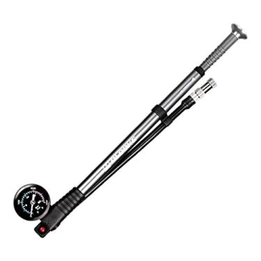 Imagem de Bomba Ar Calibrador Suspensão Bike Manômetro 300psi Alumínio com Mangueira