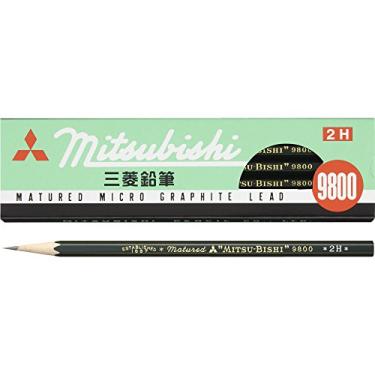 Imagem de 三菱鉛筆 Mitsubishi Pencil 9800 2H 1 dúzia K98002H
