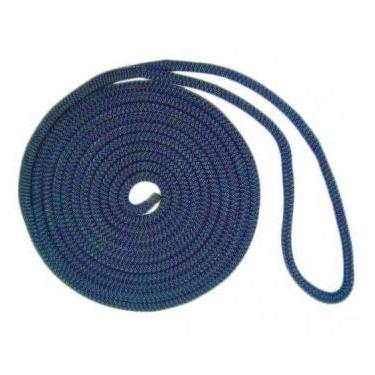 Imagem de USR Corda de náilon duplo trançado Dock Line 1,27 cm x 38 cm Navy Mooring Boat