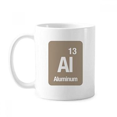 Imagem de Al Caneca de cerâmica de cerâmica com elemento químico de alumínio