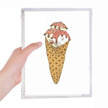 Imagem de Caderno de sorvete, folhas soltas recarregáveis, papel de carta