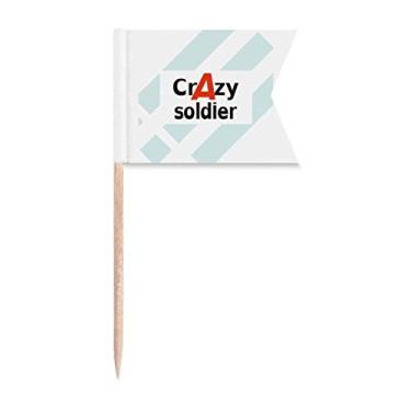 Imagem de Bandeiras de palito de dente Brief Best Cool Soldier Serviceman para marcação de bolo de festa, comida e queijos