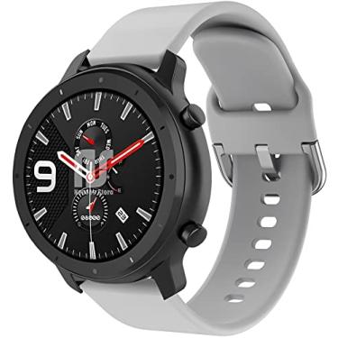 Imagem de Pulseiras NSmart compatíveis com Amazfit GTR 47MM / GTR 2 / GTR 2e / GTR 3 / GTR 4 (Cinza 2)