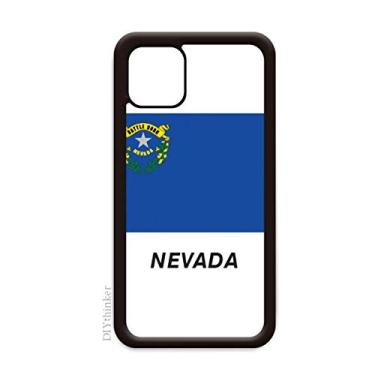 Imagem de Outline Flag State Nevada para iPhone 12 Pro Max Capa para Apple Mini Mobile Case Shell