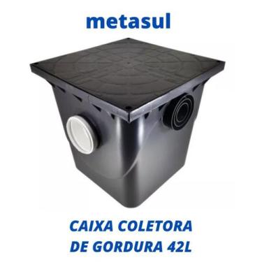 Imagem de Caixa De Gordura Com Cesto Coletor 42L 50/75/100 Metasul