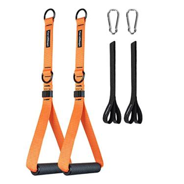 Imagem de CoreSlings Cabos de máquina com alças de dedo para treinamento de força no antebraço, alças de treino, acessórios de cabo para academia, alças de resistência.