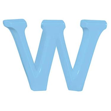 Imagem de Letra W Grande Ceramicas Pegorin Azul Bebe