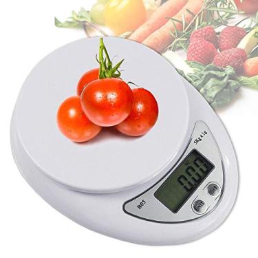 Imagem de Balança digital de cozinha para cozinha ideal para uso doméstico. Cozinhar aplicações portáteis. Medidas de porções de alimentos, peso em libras, gramas, onças e kg ingredientes