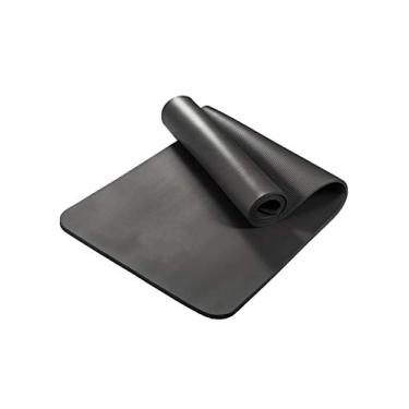 Imagem de Tapete de ioga Bestgift durável portátil sólido antiderrapante 0,5 cm extragrosso exercício fitness Pilates tapete preto 182 cm x 61 cm x 1,5 cm