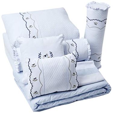 Imagem de Biramar Baby Sofa Cama 9 Pcs C/Saia Cavalinho De Pau Azul Azul