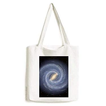Imagem de Bolsa de lona Planet Stars Galaxy Light Year, Sacola Feminina de Compras Casual