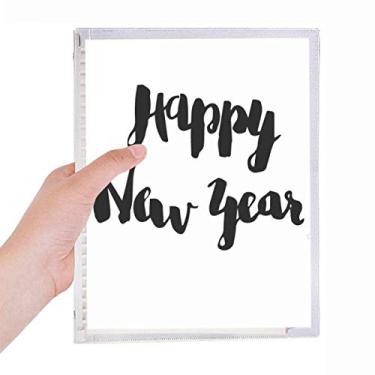 Imagem de Caderno de anotações de folhas soltas com citação Happy New Year