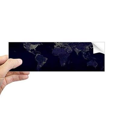 Imagem de DIYthinker Adesivo retangular de para-choque com mapa aéreo mistério do planeta Terra, decalque de janela